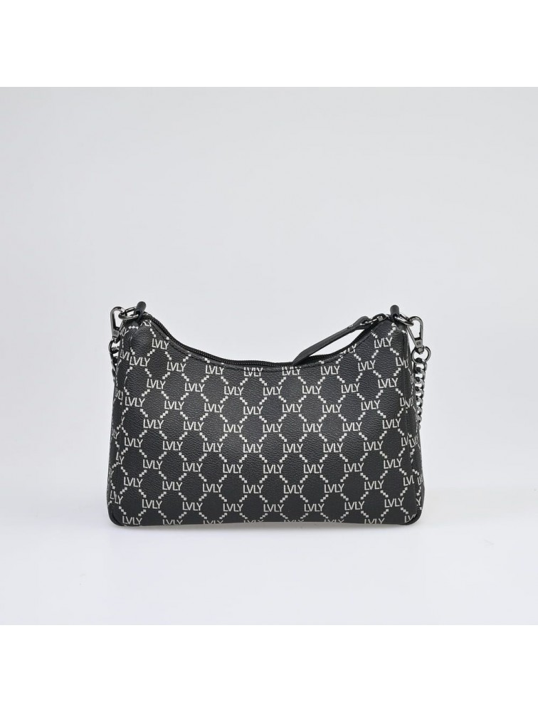 LOVELY HANDMADE Regina Mosaic Bag Black Μαύρη Γυναικεία Τσάντα Ώμου