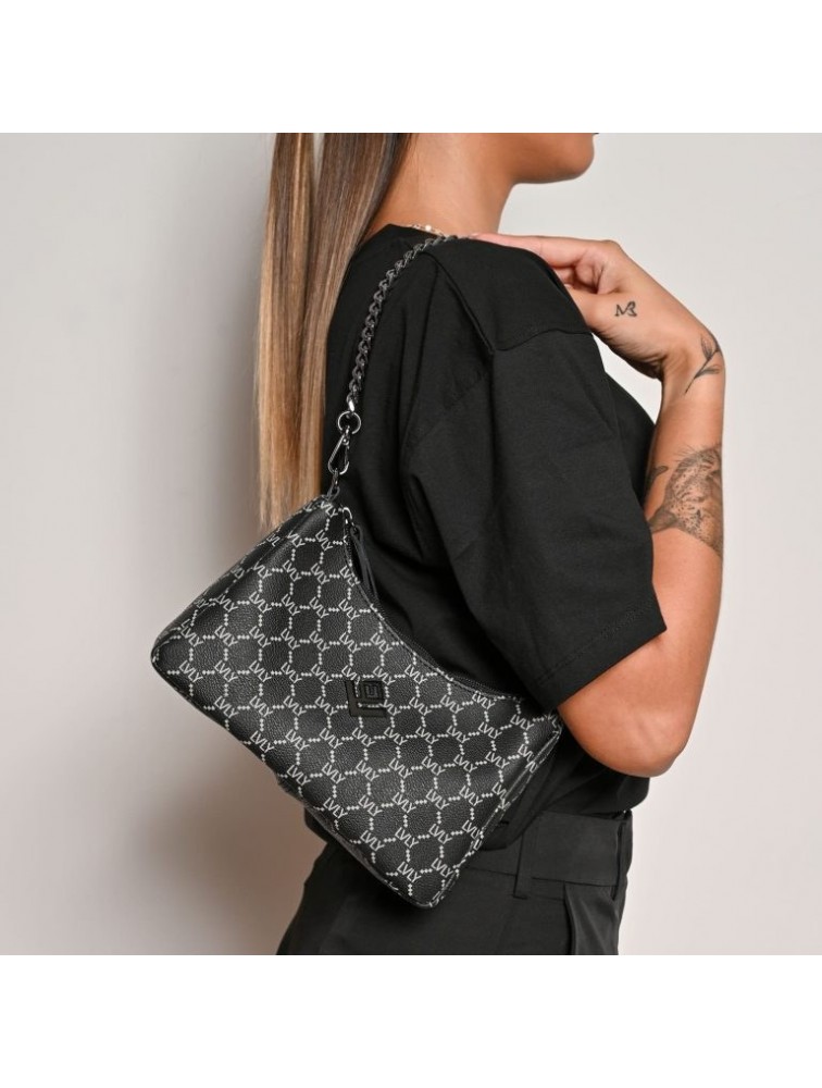 LOVELY HANDMADE Regina Mosaic Bag Black Μαύρη Γυναικεία Τσάντα Ώμου