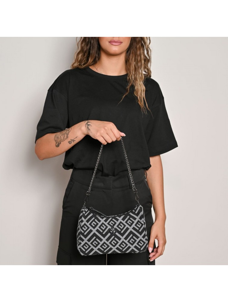LOVELY HANDMADE Regina Rinella Bag Black Μαύρη γυναικεία τσάντα ώμου