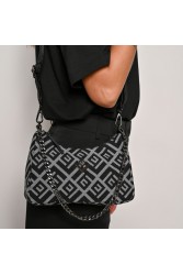 LOVELY HANDMADE Regina Rinella Bag Black Μαύρη γυναικεία τσάντα ώμου