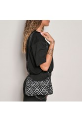 LOVELY HANDMADE Regina Rinella Bag Black Μαύρη γυναικεία τσάντα ώμου