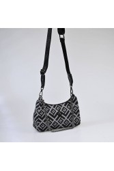 LOVELY HANDMADE Regina Rinella Bag Black Μαύρη γυναικεία τσάντα ώμου