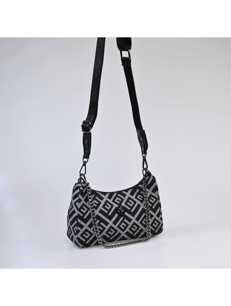 LOVELY HANDMADE Regina Rinella Bag Black Μαύρη γυναικεία τσάντα ώμου