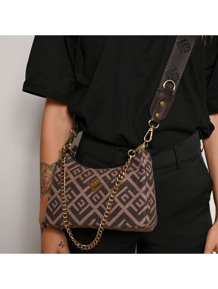 LOVELY HANDMADE Regina Rinella Bag Brown Καφέ γυναικεία τσάντα ώμου