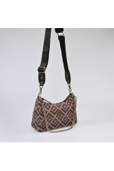 LOVELY HANDMADE Regina Rinella Bag Brown Καφέ γυναικεία τσάντα ώμου