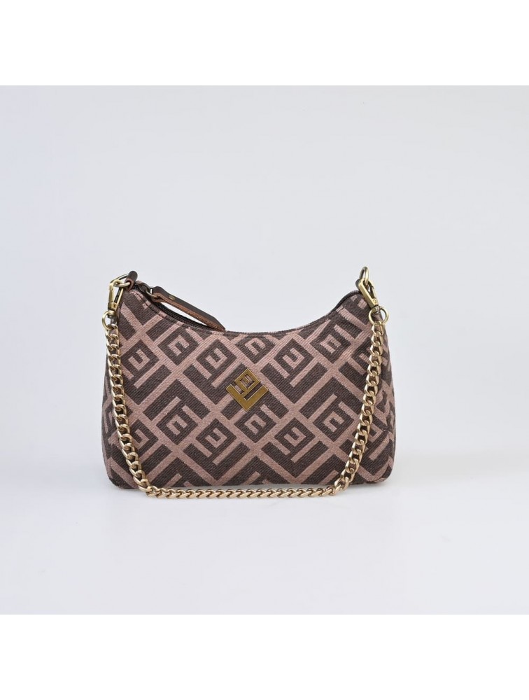 LOVELY HANDMADE Regina Rinella Bag Brown Καφέ γυναικεία τσάντα ώμου
