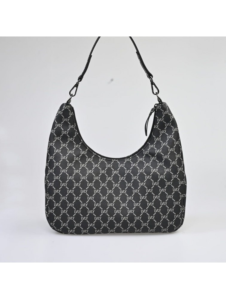 LOVELY HANDMADE Sophia Mosaic Bag Black Μαύρη γυναικεία τσάντα ώμου
