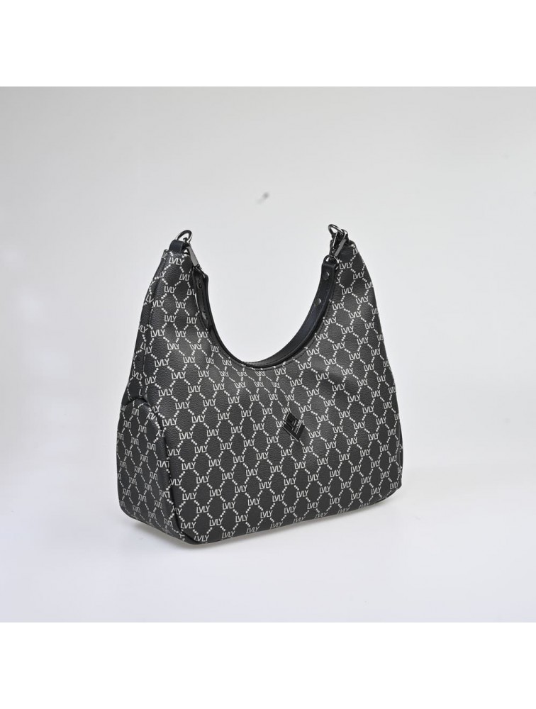LOVELY HANDMADE Sophia Mosaic Bag Black Μαύρη γυναικεία τσάντα ώμου