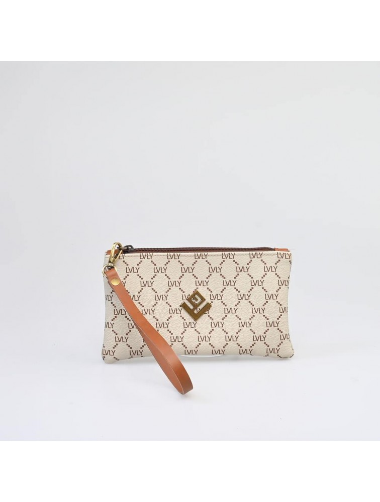 LOVELY HANDMADE Purse Mosaic Beige Γυναικείο πορτοφόλι Μπεζ