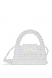 LUNEA BAGS Japan Mini Bag Διάφανη Γυναικεία Μίνι Τσάντα Με Χάντρες