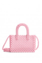 LUNEA BAGS Floret Cherry Blossom Small Ροζ Γυναικεία Τσάντα Με Χάντρες