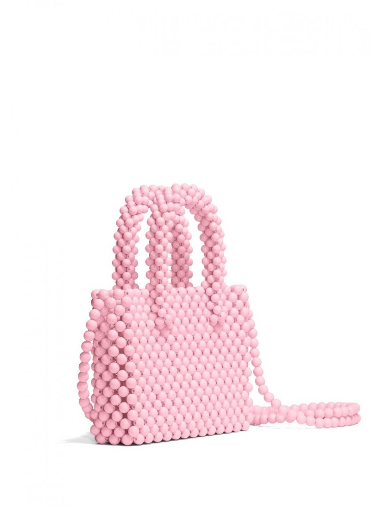 LUNEA BAGS Floret Cherry Blossom Small Ροζ Γυναικεία Τσάντα Με Χάντρες