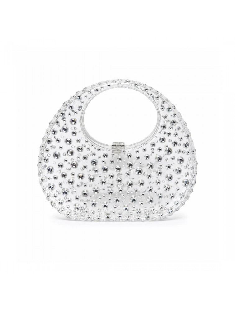 LUNEA BAGS Pearle Διάφανη Γυναικεία Τσάντα με Κρύσταλλα