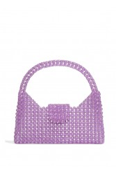 LUNEA BAGS Pinwheel Purple Μωβ Γυναικεία Τσάντα Με Χάντρες