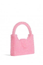LUNEA BAGS Pinwheel Pink Ροζ Γυναικεία Τσάντα Με Χάντρες