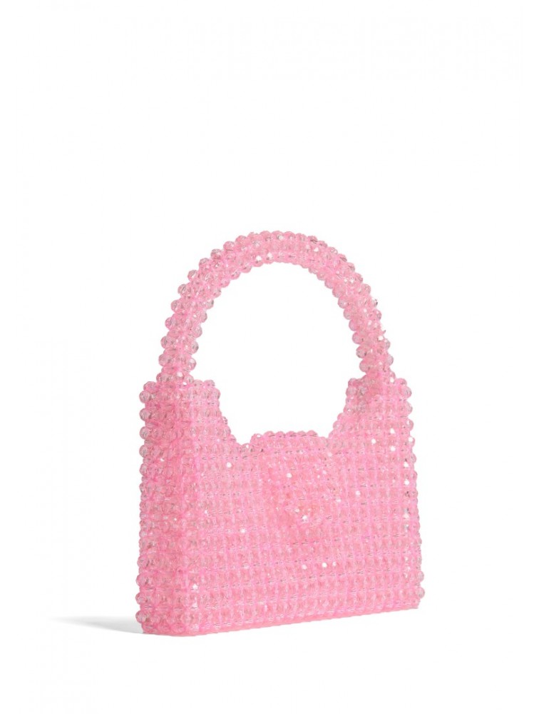 LUNEA BAGS Pinwheel Pink Ροζ Γυναικεία Τσάντα Με Χάντρες