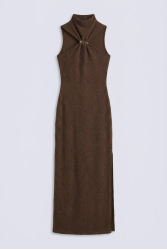 MALLORY THE LABEL Dark Camellia Brown Dress Καφέ Φόρεμα