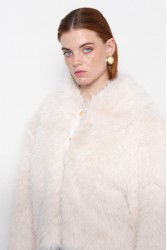 MALLORY THE LABEL Orellia Offwhite Faux Fur Εκρού Γούνα