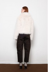 MALLORY THE LABEL Orellia Offwhite Faux Fur Εκρού Γούνα