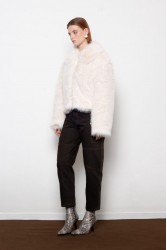 MALLORY THE LABEL Orellia Offwhite Faux Fur Εκρού Γούνα