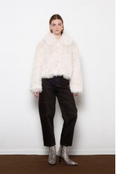 MALLORY THE LABEL Orellia Offwhite Faux Fur Εκρού Γούνα