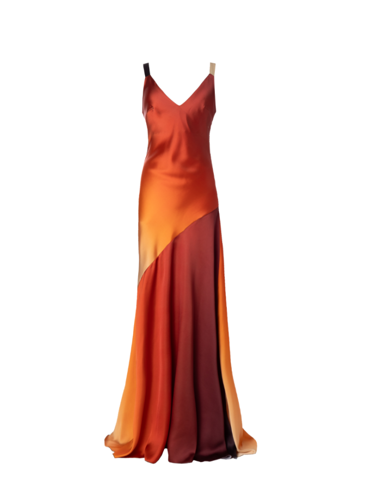 MALLORY THE LABEL Dune Sunset Dress Πορτοκαλί Φόρεμα