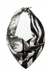 MALLORY THE LABEL Karibu Scarf Black n White
