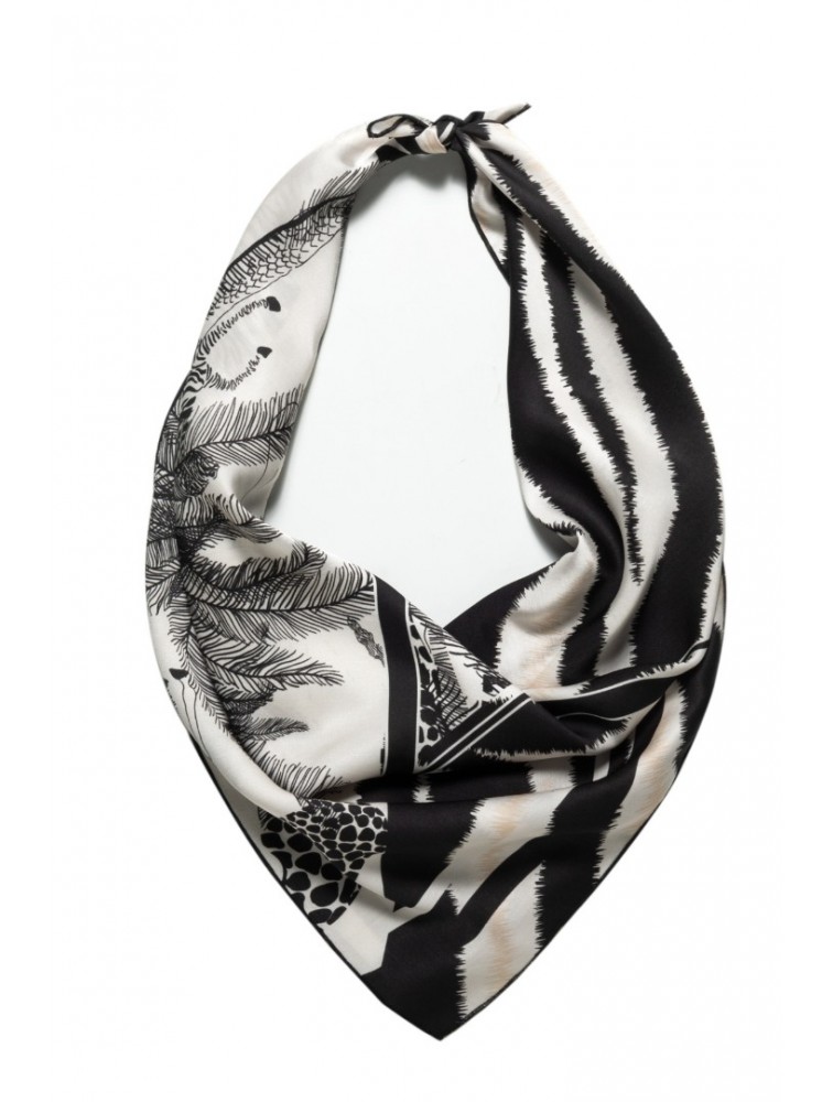 MALLORY THE LABEL Karibu Scarf Black n White