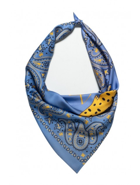 MALLORY THE LABEL Karibu Scarf Blue Tiger
