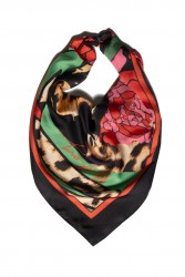 MALLORY THE LABEL Bloom Scarf Multi Red