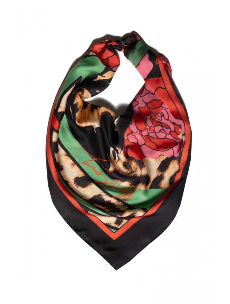 MALLORY THE LABEL Bloom Scarf Multi Red