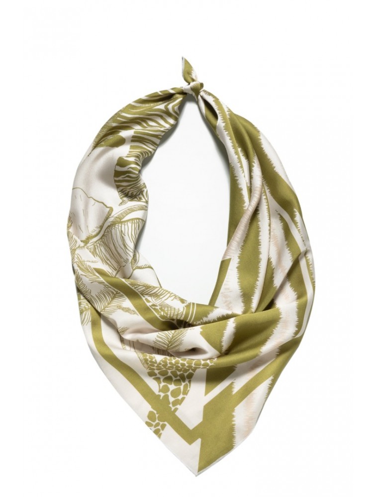 MALLORY THE LABEL Karibu Scarf Green Zebra