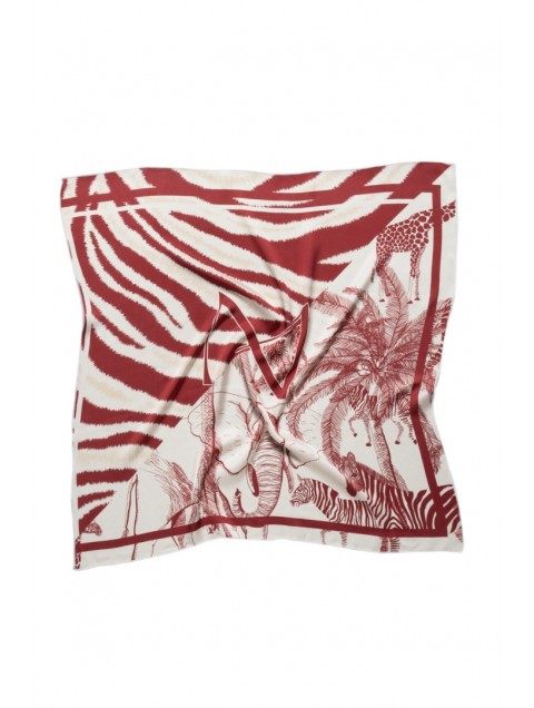 MALLORY THE LABEL Karibu Scarf Red Zebra 