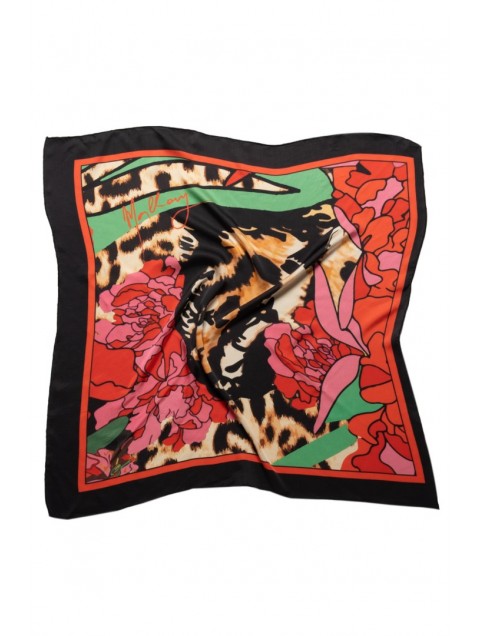 MALLORY THE LABEL Bloom Scarf Multi Red