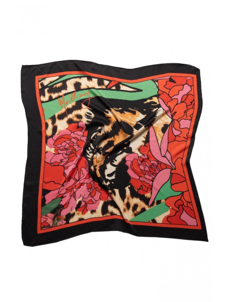 MALLORY THE LABEL Bloom Scarf Multi Red