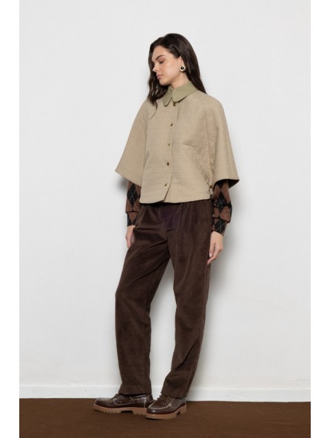 MALLORY THE LABEL Amarillo Cape Beige Μπεζ Κάπα