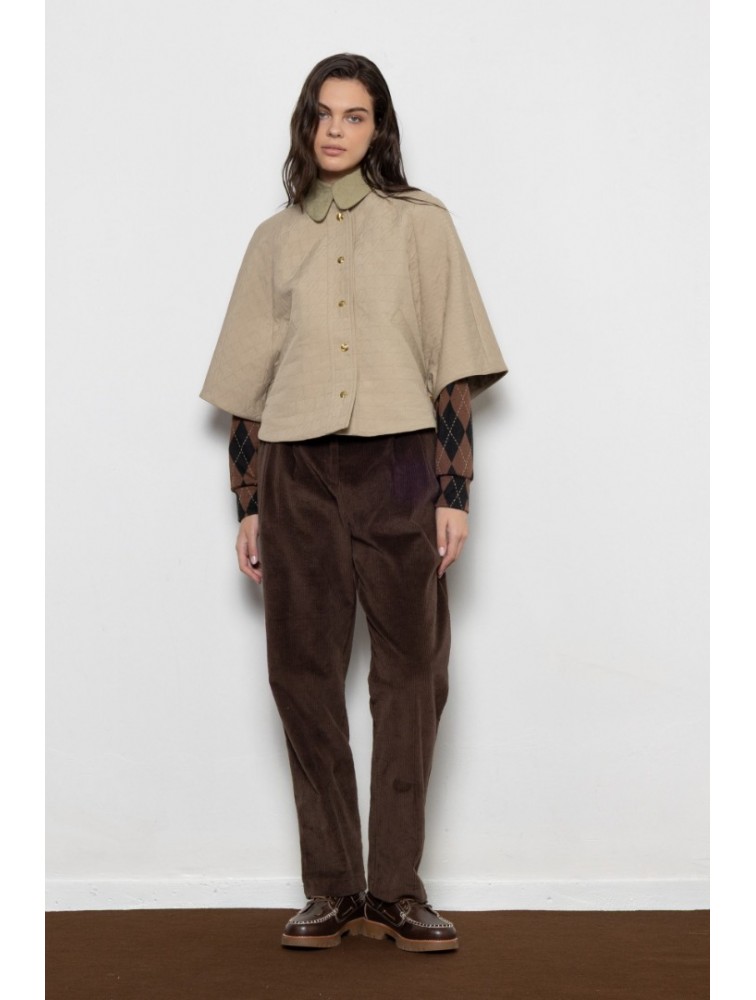 MALLORY THE LABEL Amarillo Cape Beige Μπεζ Κάπα