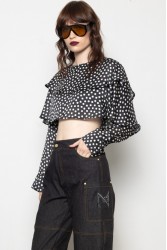 MALLORY THE LABEL Bo Top Πουά Τοπ