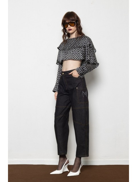 MALLORY THE LABEL Bo Top Πουά Τοπ