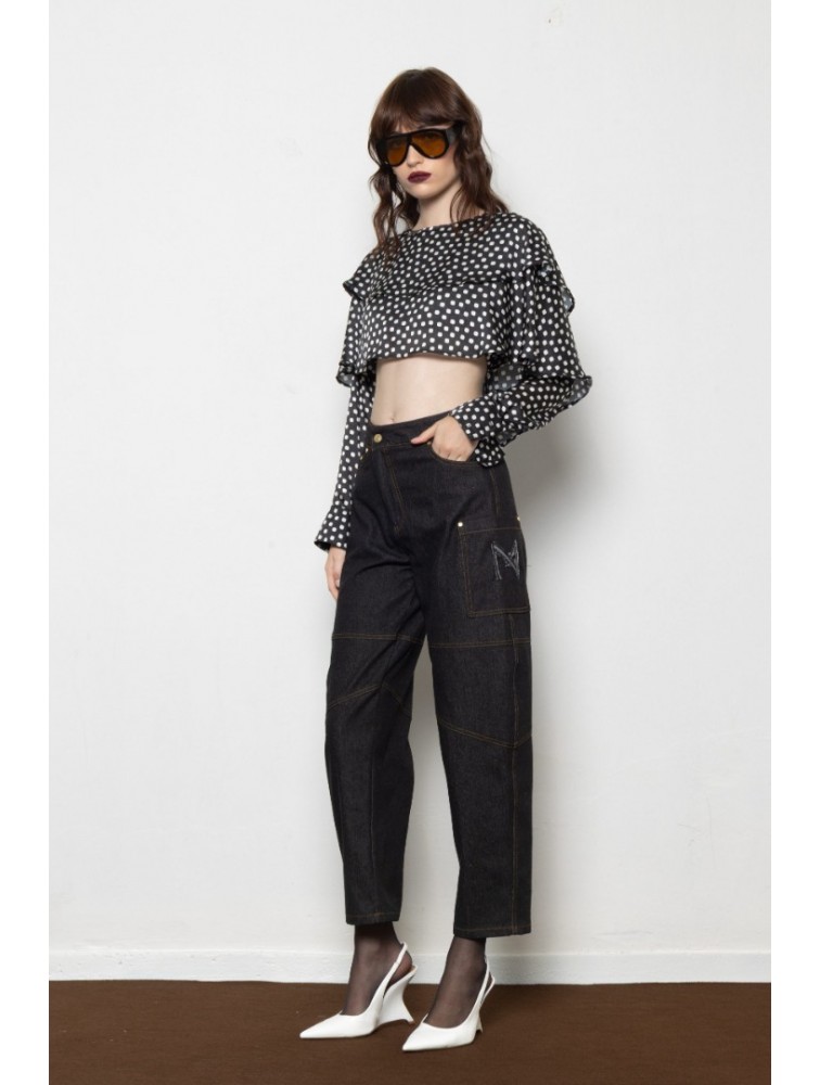 MALLORY THE LABEL Bo Top Πουά Τοπ