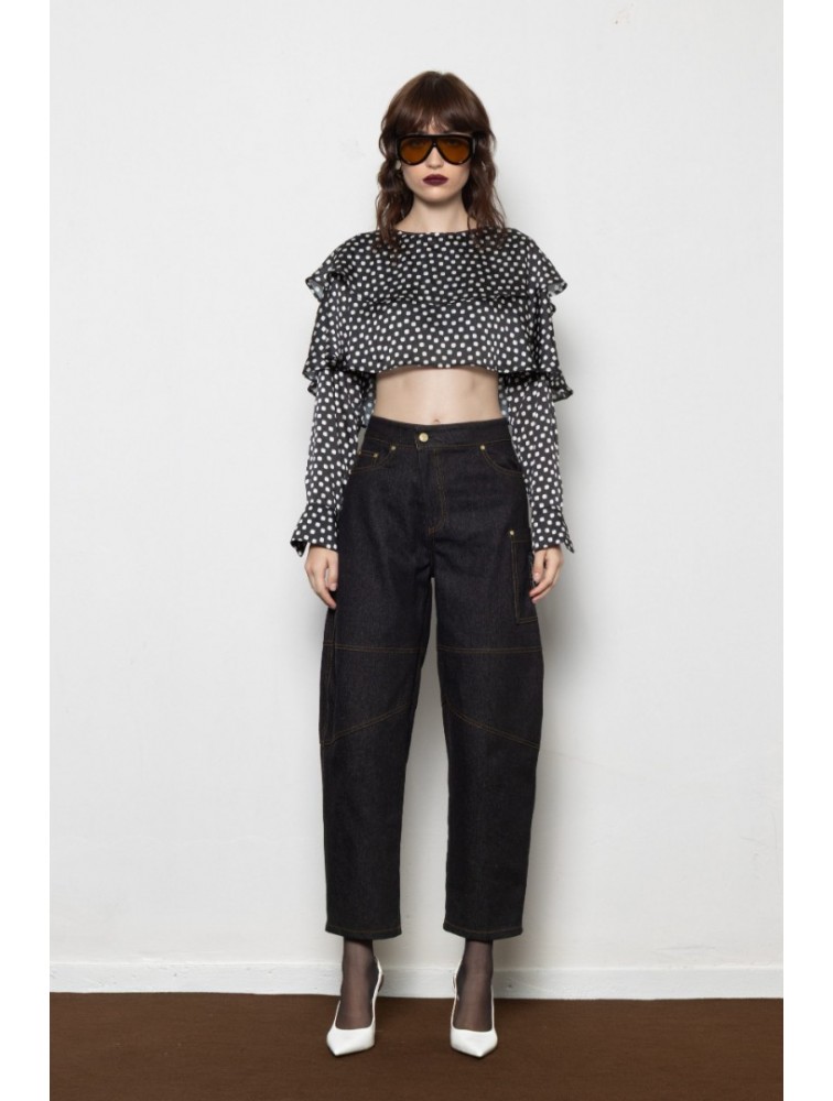 MALLORY THE LABEL Bo Top Πουά Τοπ