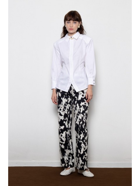 MALLORY THE LABEL Buckle Up Cow Denim Τζιν Παντελόνι