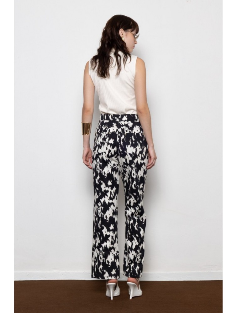 MALLORY THE LABEL Buckle Up Cow Denim Τζιν Παντελόνι