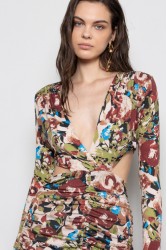 MALLORY THE LABEL Dakota Floral Mini Dress Φλοράλ Μίνι Φόρεμα