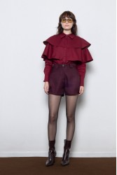 MALLORY THE LABEL Ellis Shirt Βουργουνδί Πουκάμισο