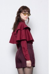 MALLORY THE LABEL Ellis Shirt Βουργουνδί Πουκάμισο