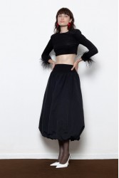 MALLORY THE LABEL Elodie Skirt Μαύρη Φούστα
