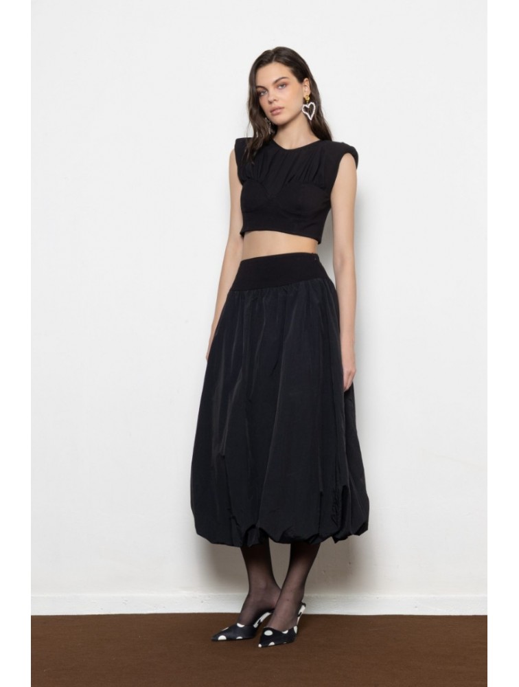 MALLORY THE LABEL Loretta Top Μαύρο Τοπ