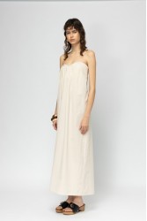 MALLORY THE LABEL Aperol Beige Dress
