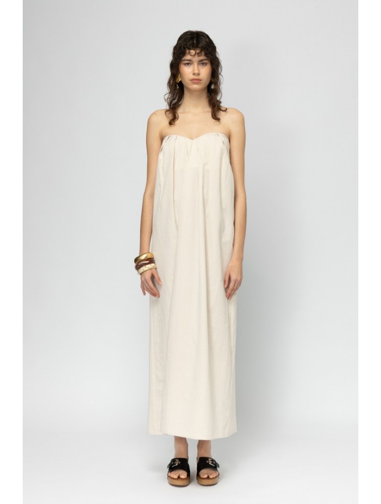 MALLORY THE LABEL Aperol Beige Dress